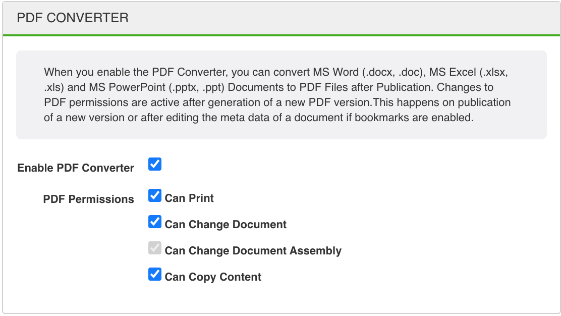 pdfconverter settings
